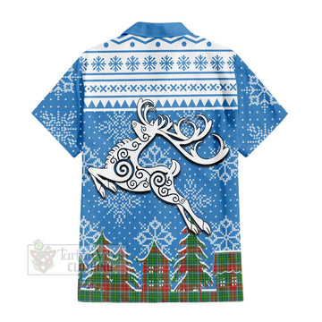 Muirhead Clan Christmas Hawaiian Shirt Celtic Reindeer Style - Tartan Vibes Clothing