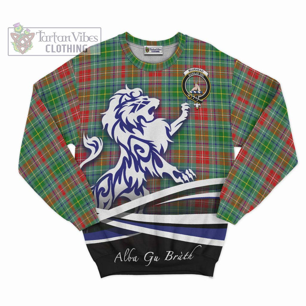 Muirhead Tartan Sweatshirt with Alba Gu Brath Regal Lion Emblem - Tartan Vibes Clothing