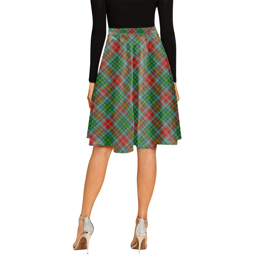 Muirhead Tartan Melete Pleated Midi Skirt Cross Style - Tartan Vibes Clothing