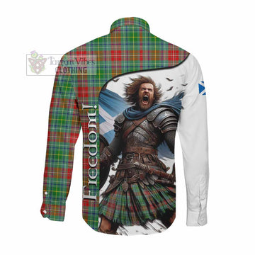 Tartan Vibes Clothing Muirhead Crest Tartan Long Sleeve Button Shirt Inspired by the Freedom of Scottish Warrior