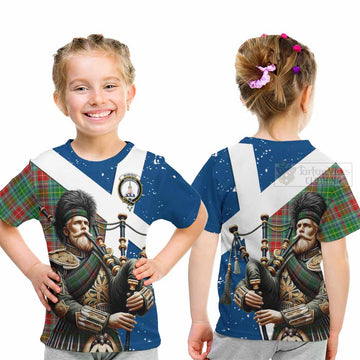 Muirhead Tartan Kid T-Shirt with Family Crest Scottish Bagpiper Vibes - Tartan Vibes Clothing