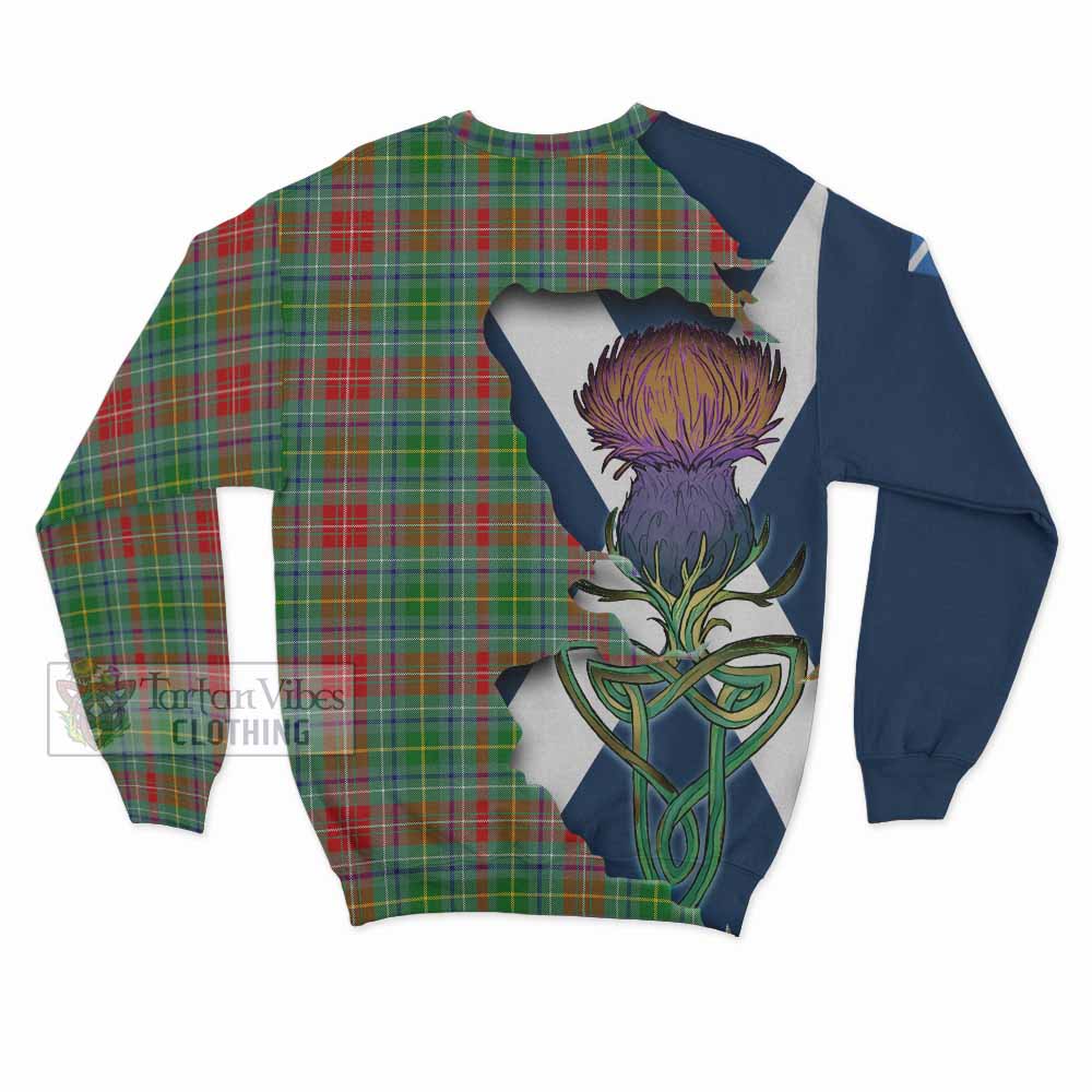 Tartan Vibes Clothing Muirhead Tartan Family Crest Sweatshirt Scottish Thistle Celtic Inspired