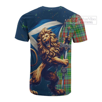Muirhead Tartan Family Crest Cotton T-shirt with Scottish Majestic Lion - Tartan Vibes Clothing