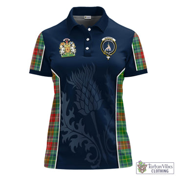 Muirhead Tartan Women's Polo Shirt with Family Crest and Scottish Thistle Vibes Sport Style - Tartan Vibes Clothing