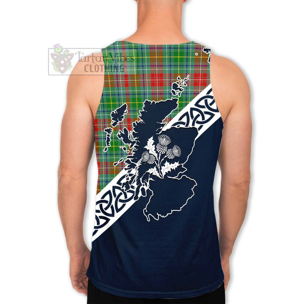 Muirhead Tartan Men's Tank Top Featuring Thistle and Scotland Map - Tartan Vibes Clothing