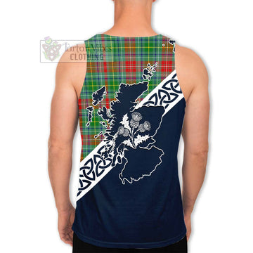 Muirhead Tartan Men's Tank Top Featuring Thistle and Scotland Map - Tartan Vibes Clothing