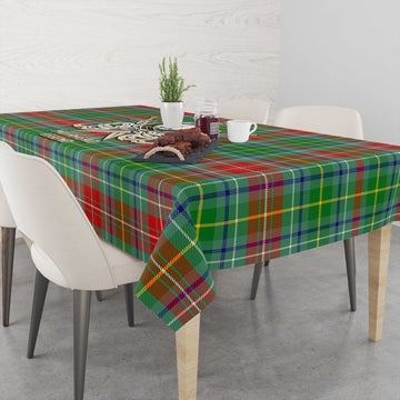 Muirhead Tartan Tablecloth with Clan Crest and the Golden Sword of Courageous Legacy