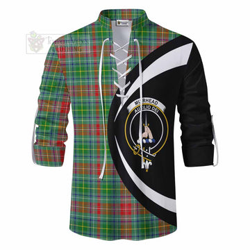 Muirhead Tartan Ghillie Kilt Shirt with Family Crest Circle Style - Tartan Vibes Clothing