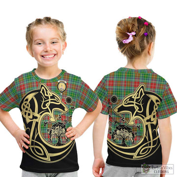 Muirhead Tartan Kid T-Shirt with Family Crest Celtic Wolf Style - Tartan Vibes Clothing