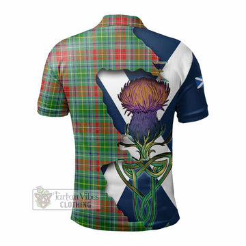 Tartan Vibes Clothing Muirhead Tartan Family Crest Polo Shirt Scottish Thistle Celtic Inspired