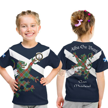 Muirhead Tartan Lion Rampant Kid T-Shirt Proudly Display Your Heritage with Alba Gu Brath and Clan Name - Tartan Vibes Clothing