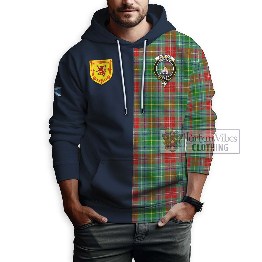 Muirhead Tartan Hoodie Alba with Scottish Lion Royal Arm Half Style - Tartan Vibes Clothing