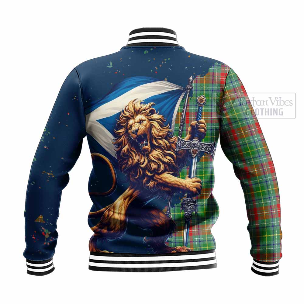 Muirhead Tartan Family Crest Baseball Jacket with Scottish Majestic Lion - Tartan Vibes Clothing