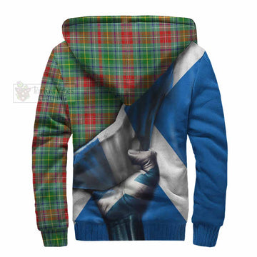 Muirhead Tartan Sherpa Hoodie with Family Crest Scotland Patriotic Style - Tartan Vibes Clothing