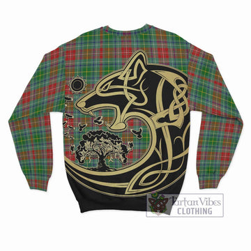 Muirhead Tartan Sweatshirt with Family Crest Celtic Wolf Style - Tartan Vibes Clothing