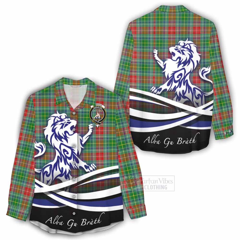 Muirhead Tartan Women's Casual Shirt with Alba Gu Brath Regal Lion Emblem - Tartan Vibes Clothing