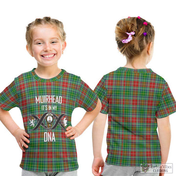 Muirhead Tartan Kid T-Shirt with Family Crest DNA In Me Style - Tartan Vibes Clothing