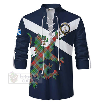 Muirhead Tartan Lion Rampant Ghillie Kilt Shirt Proudly Display Your Heritage with Alba Gu Brath and Clan Name - Tartan Vibes Clothing