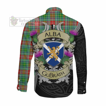 Muirhead Tartan Family Crest Long Sleeve Button Shirt Lion Rampant Royal Thistle Shield Celtic Inspired Men's Shirt - Tartan Vibes Clothing
