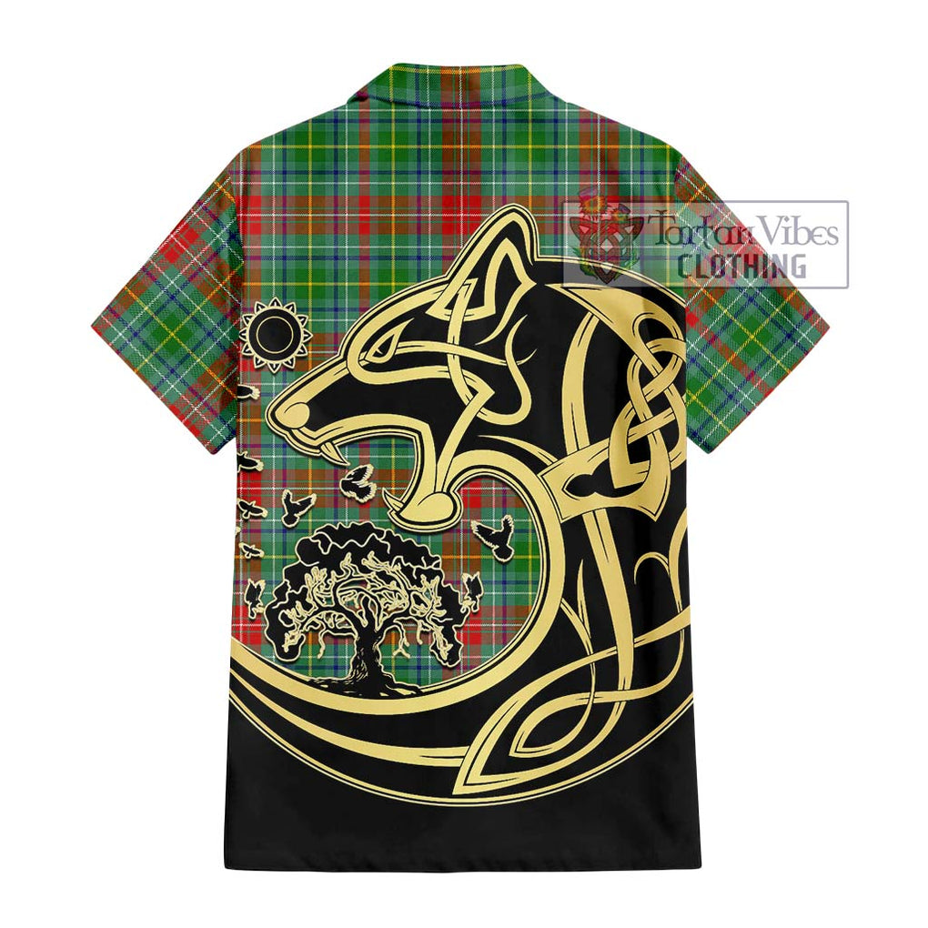 Muirhead Tartan Hawaiian Shirt with Family Crest Celtic Wolf Style - Tartan Vibes Clothing