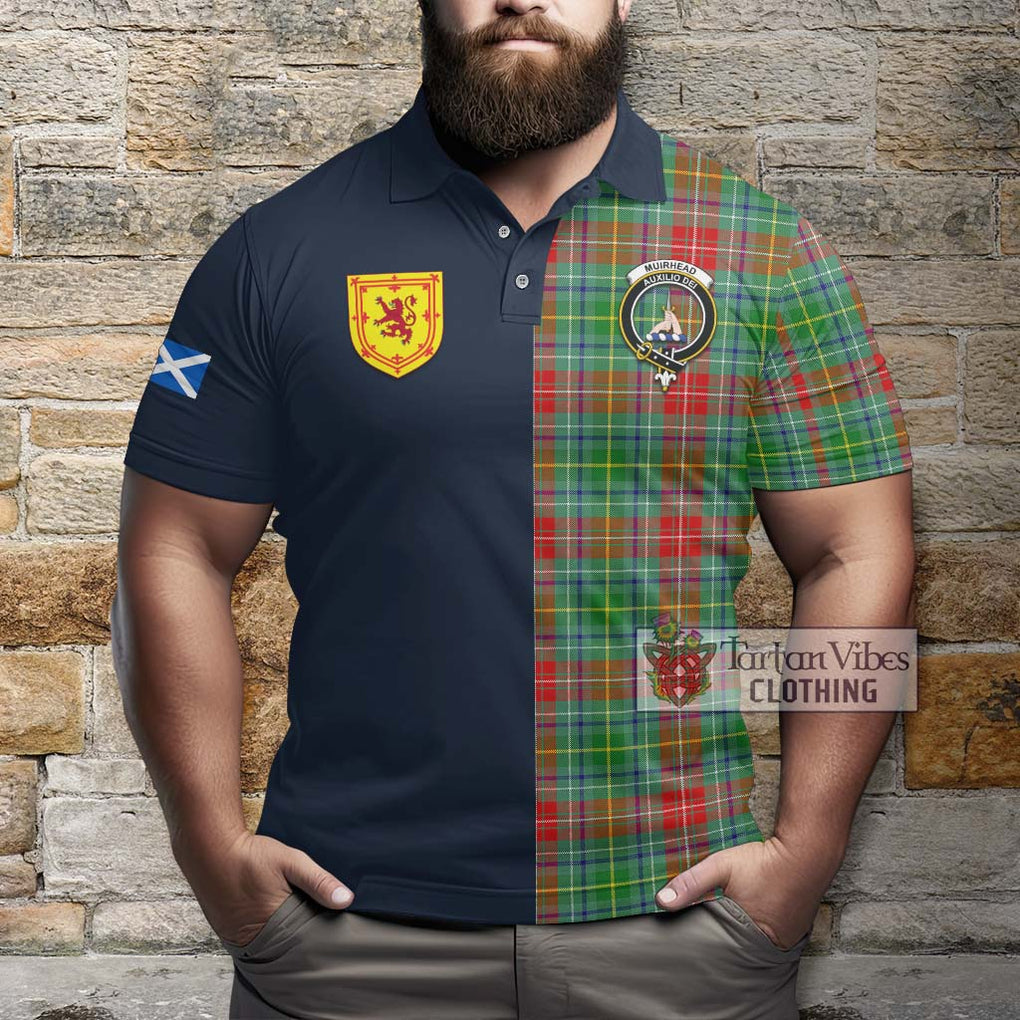Muirhead Tartan Polo Shirt Alba with Scottish Lion Royal Arm Half Style - Tartan Vibes Clothing