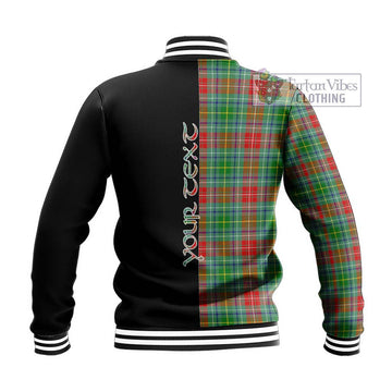 Muirhead Tartan Baseball Jacket with Family Crest and Half Of Me Style - Tartan Vibes Clothing