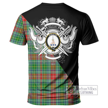 Muirhead Tartan T-Shirt with Family Crest and Military Logo Style - Tartan Vibes Clothing