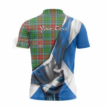 Muirhead Tartan Zipper Polo Shirt with Family Crest Scotland Patriotic Style - Tartan Vibes Clothing