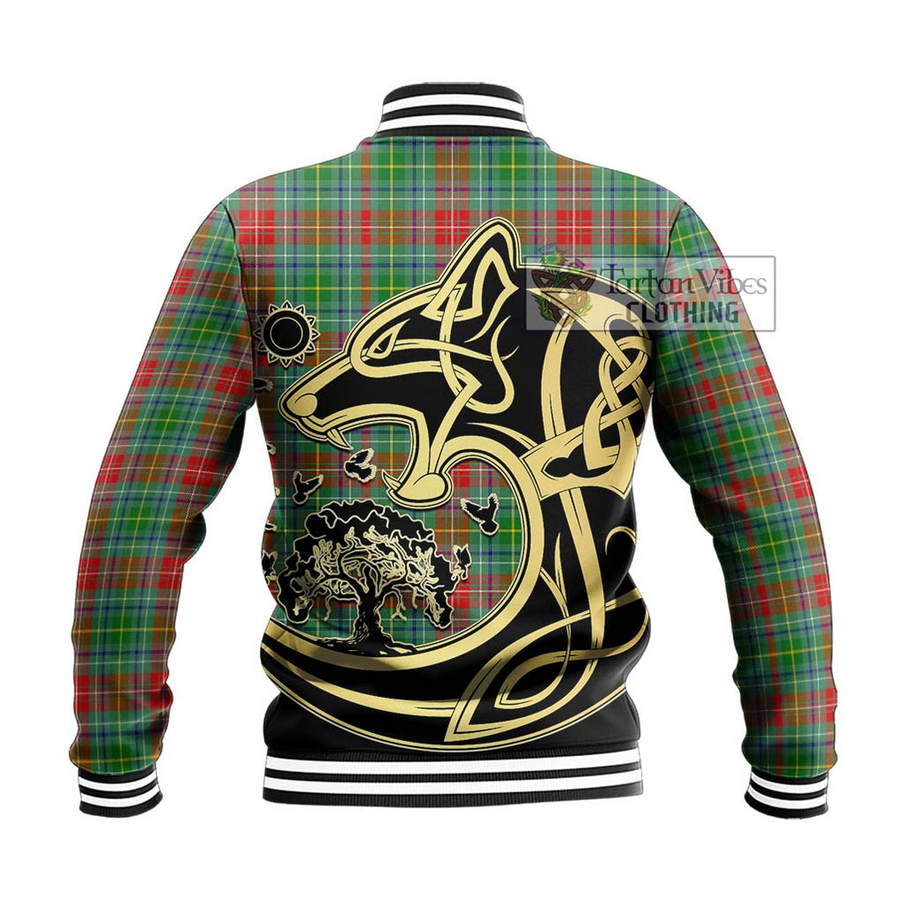 Muirhead Tartan Baseball Jacket with Family Crest Celtic Wolf Style - Tartan Vibes Clothing