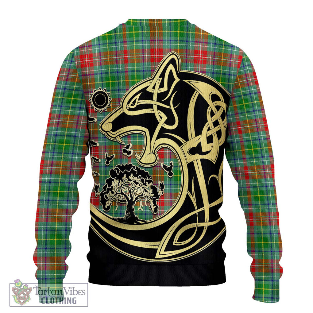 Muirhead Tartan Ugly Sweater with Family Crest Celtic Wolf Style - Tartan Vibes Clothing
