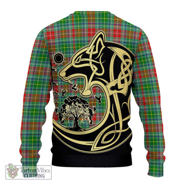 Muirhead Tartan Ugly Sweater with Family Crest Celtic Wolf Style - Tartan Vibes Clothing
