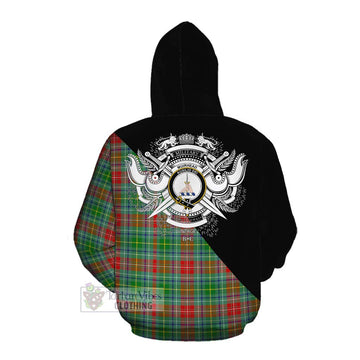 Muirhead Tartan Cotton Hoodie with Family Crest and Military Logo Style Pullover Hoodie - Tartan Vibes Clothing