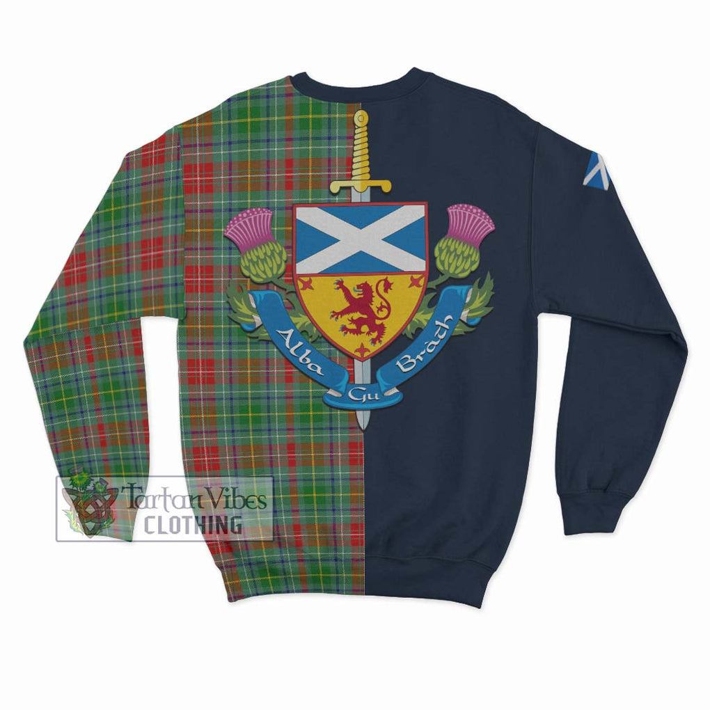 Muirhead Tartan Sweatshirt Alba with Scottish Lion Royal Arm Half Style - Tartan Vibes Clothing