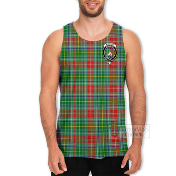 Muirhead Tartan Men's Tank Top with Family Crest and Bearded Skull Holding Bottles of Whiskey - Tartan Vibes Clothing