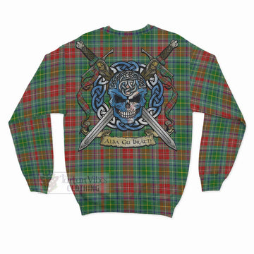 Muirhead Tartan Sweatshirt with Family Crest Celtic Skull Style - Tartan Vibes Clothing