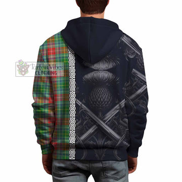 Muirhead Tartan Hoodie with Family Crest Cross Sword Thistle Celtic Vibes - Tartan Vibes Clothing