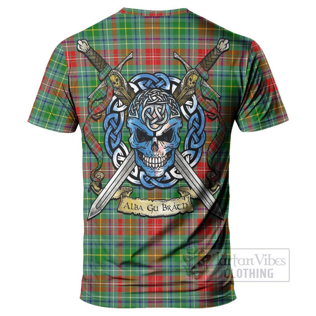 Muirhead Tartan T-Shirt with Family Crest Celtic Skull Style - Tartan Vibes Clothing