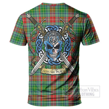Muirhead Tartan T-Shirt with Family Crest Celtic Skull Style - Tartan Vibes Clothing