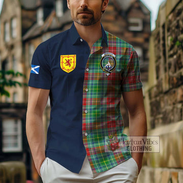 Muirhead Tartan Hawaiian Shirt Alba with Scottish Lion Royal Arm Half Style - Tartan Vibes Clothing