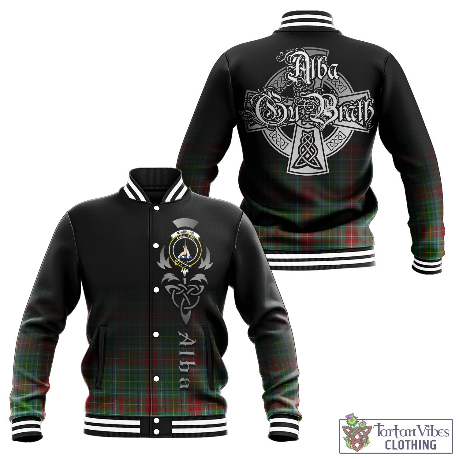 Muirhead Tartan Baseball Jacket Featuring Alba Gu Brath Family Crest Celtic Inspired - Tartan Vibes Clothing