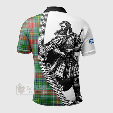 Muirhead Tartan Clan Crest Polo Shirt with Highlander Warrior Celtic Style - Tartan Vibes Clothing