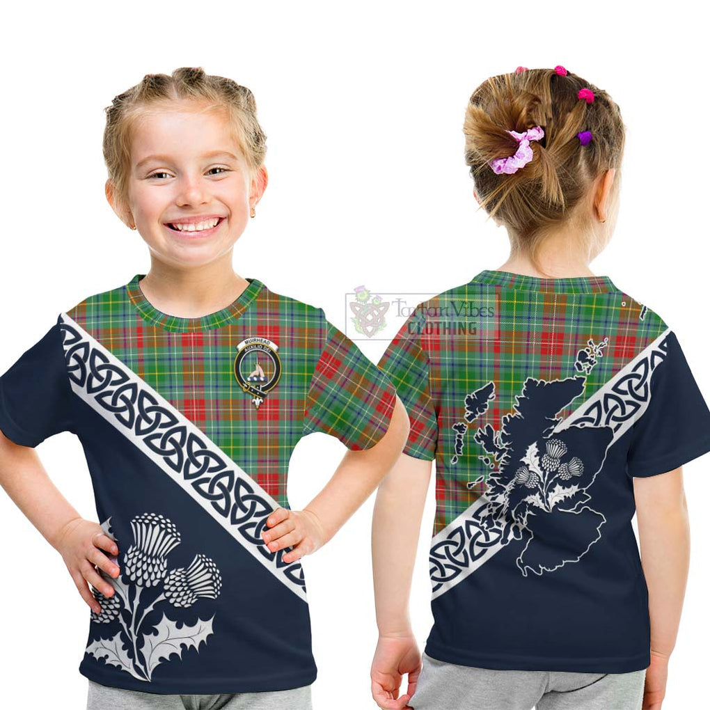 Muirhead Tartan Kid T-Shirt Featuring Thistle and Scotland Map - Tartan Vibes Clothing