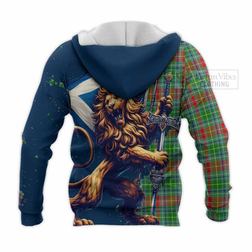 Muirhead Tartan Family Crest Knitted Hoodie with Scottish Majestic Lion - Tartan Vibes Clothing