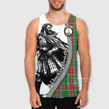 Muirhead Tartan Clan Crest Men's Tank Top with Highlander Warrior Celtic Style - Tartan Vibes Clothing