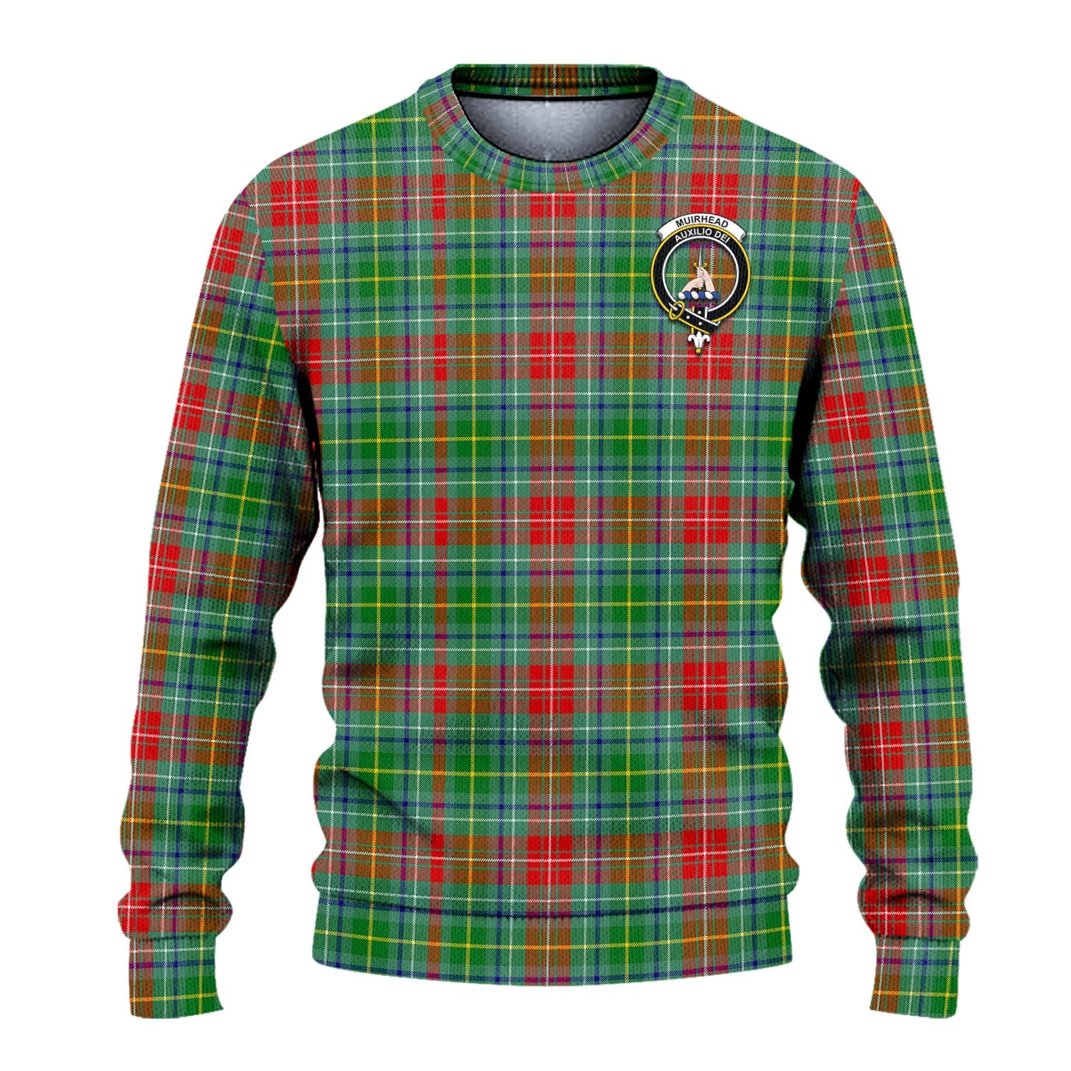 Muirhead Tartan Ugly Sweater with Family Crest - Tartan Vibes Clothing
