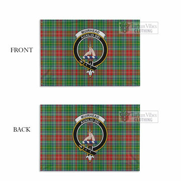 Tartan Vibes Clothing Muirhead Tartan House Flag with Family Crest