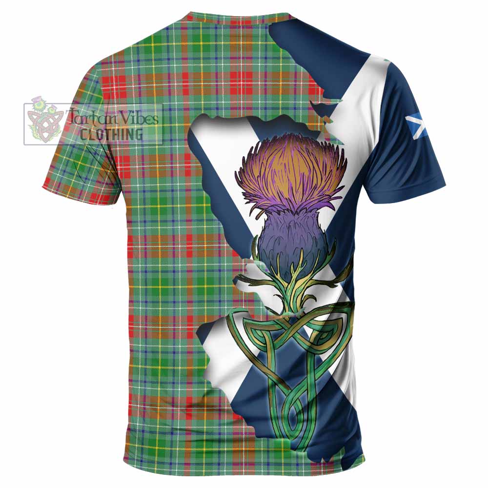 Tartan Vibes Clothing Muirhead Tartan Family Crest T-Shirt Scottish Thistle Celtic Inspired