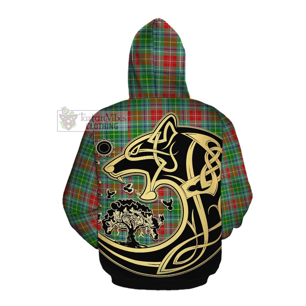 Muirhead Tartan Cotton Hoodie with Family Crest Celtic Wolf Style Pullover Hoodie - Tartan Vibes Clothing