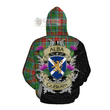 Muirhead Tartan Family Crest Cotton Hoodie Lion Rampant Royal Thistle Shield Celtic Inspired Pullover Hoodie - Tartan Vibes Clothing