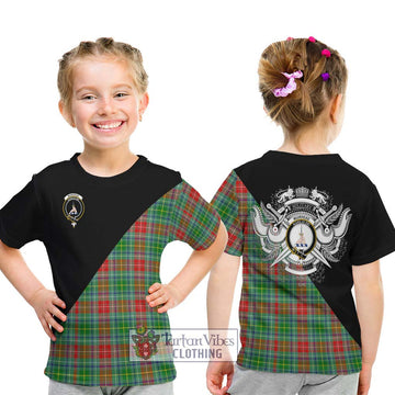 Muirhead Tartan Kid T-Shirt with Family Crest and Military Logo Style - Tartan Vibes Clothing